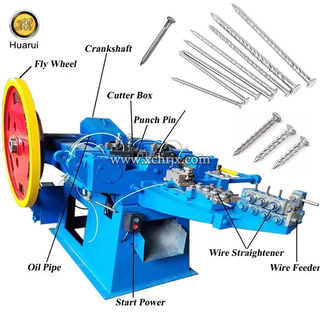 Automatic Nail Thread Rolling Machine High Speed Nail Threading Machine 
