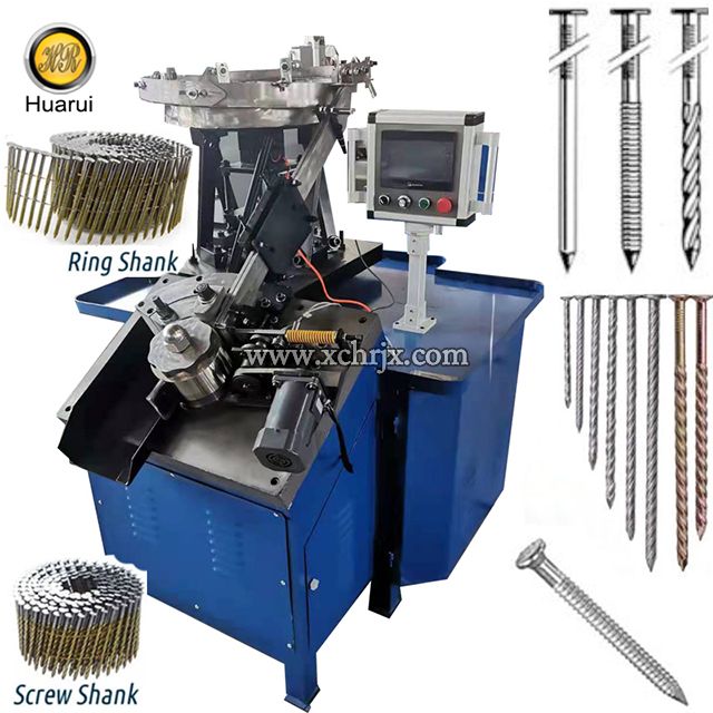 Automatic Nail Thread Rolling Machine High Speed Nail Threading Machine 