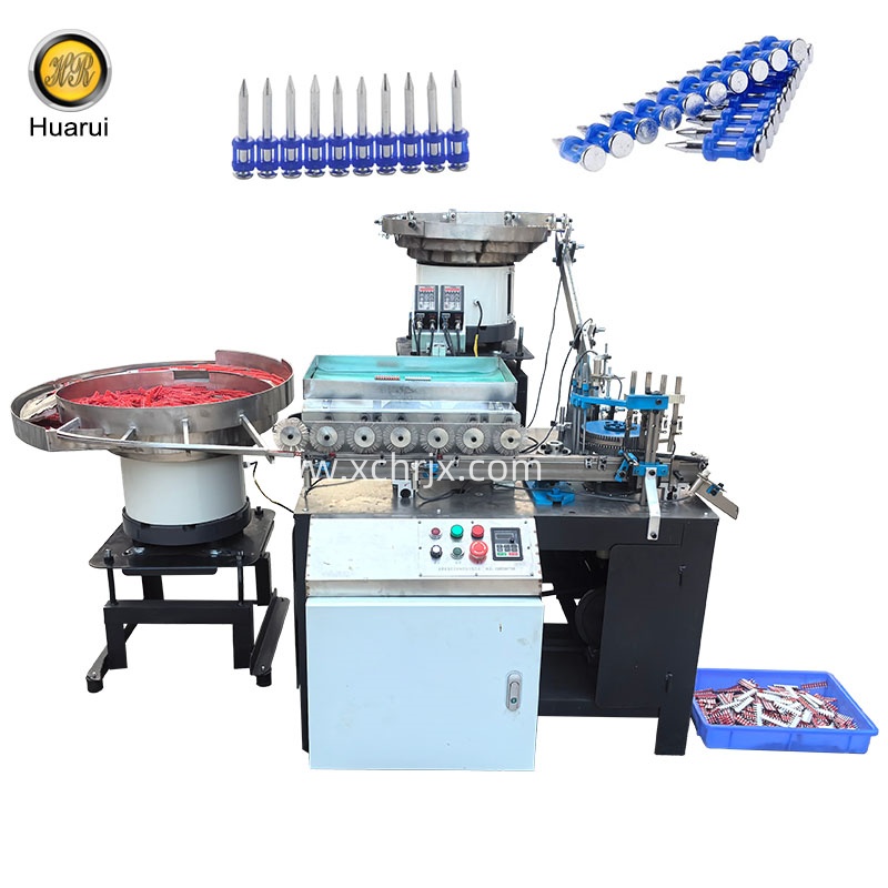 Plastic Shoot Nail Assembly Machine, High speed NK Gas Nail Assembly Machine