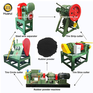 XKP450 Complete Tire Recycling Plant /Tire Crusher Rubber Machine 
