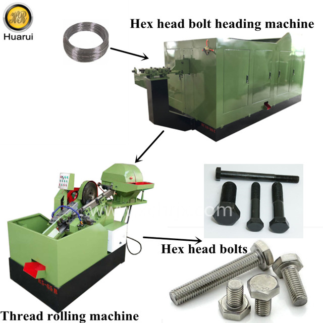 Hex Bolt Making Machine / Multistation Cold Heading Machine / Bolt Threading Machine