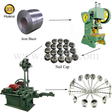  Roofing Nail Making Machine / Umbrella Head Roofing Nail Machine